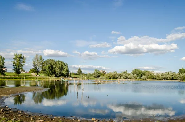 Una Hermosa Vista Del Lago Parque Nacional Sodros Día Soleado — Foto de Stock