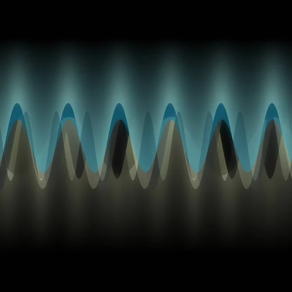 Illustration Multiple Waves Oscillating Overlapping Many Small Digital Vertical Lines — Stock Photo, Image