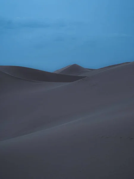 Een Verticaal Shot Van Zand Duinen Een Woestijn — Stockfoto