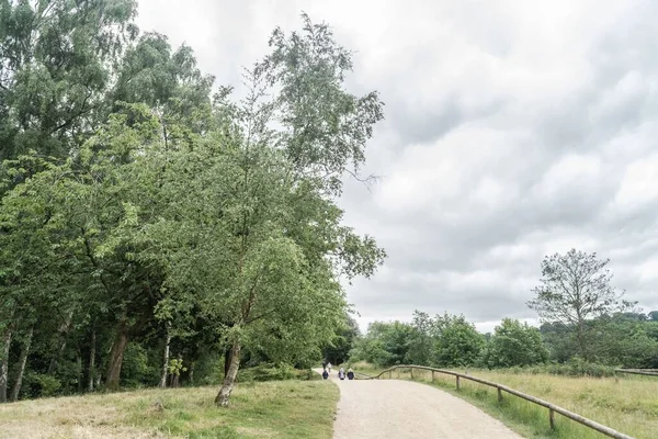 Staffordshire Lakeside Pathway Sunny Day Landscape Stoke Trent — Stock Photo, Image