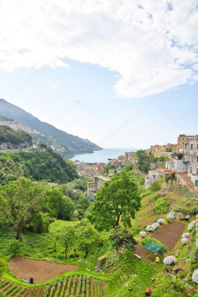 A beautiful view of Vietri sul Mare, town in Salerno province, Italy
