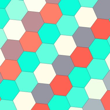 Geometri altıgen duvar dokusu arka plan çok renkli bal peteği desenli duvar kağıdı