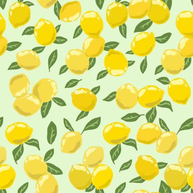 Yaz mevsimi serin hissetme sarı limon ve yeşil terk desen tasarımı