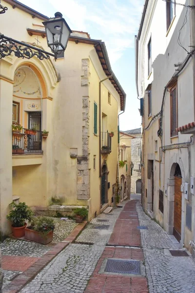 Vertical Shot Alley Medieval Style Veroli Village Lazio Region Italy — Stock Photo, Image