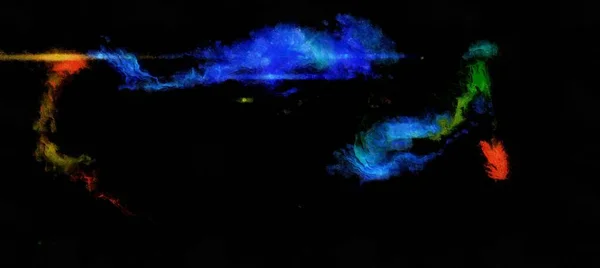 Ressamlık Tarzında Soyut Dijital Kalıplar Galaksiler Nebulalar Için Suluboya Parlak — Stok fotoğraf