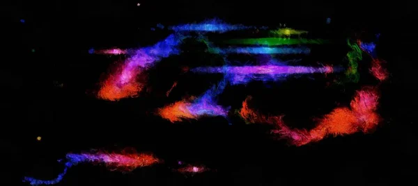 Ressamlık Tarzında Soyut Dijital Kalıplar Galaksiler Nebulalar Için Suluboya Parlak — Stok fotoğraf