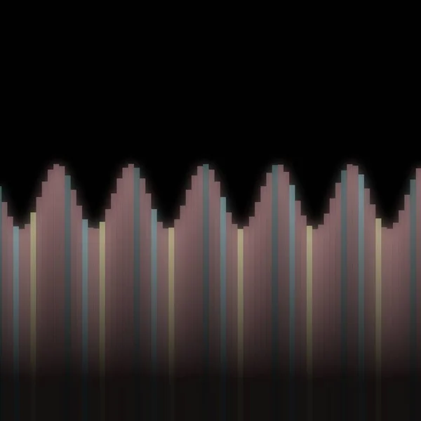 Stilize Ses Frekans Eşitleyici Elementinin Soyut Renkli Tasviri Gökkuşağı Çizgileri — Stok fotoğraf