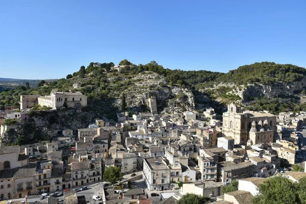 Una Toma Ángulo Alto Los Hermosos Edificios Residenciales Blancos Sicilia —  Fotos de Stock