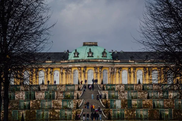 Sanssouci Sarayı Nın Güzel Bir Manzarası Potsdam Almanya Park Yeri — Stok fotoğraf