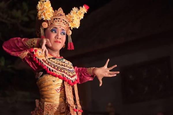 Plan Danseurs Ubud Palace Bali Indonésie Pendant Représentation — Photo