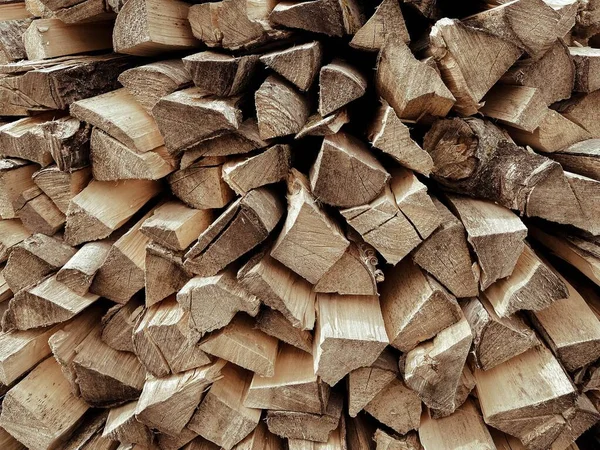 Pile Brown Wooden Logs — Stock Photo, Image