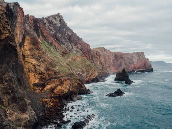 Bellissimo Paesaggio Costiero Con Scogliere Rocciose Madeira Portogallo — Foto Stock