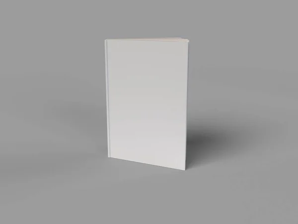 しっかりとした背景に白い本の3Dレンダリングイラスト — ストック写真