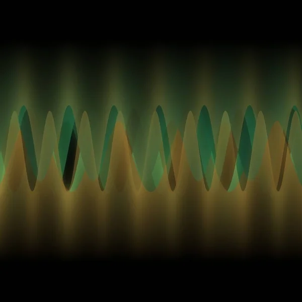 Illustrazione Onde Multiple Oscillanti Sovrapposte Molte Piccole Linee Verticali Digitali — Foto Stock