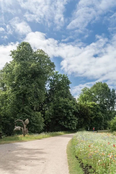 Staffordshire Lakeside Pathway Sunny Day Landscape Stoke Trent — Stock Photo, Image