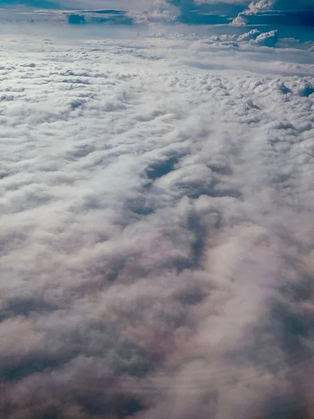 Vertical Shot Clouds Seen Airplane — Stock Photo, Image