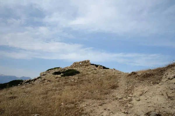 Sandy Hill Landscape Crete Cloudy Day — Stock Photo, Image