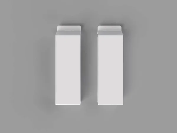Ілюстрація Коробки Упаковки Білого Напою Твердому Тлі — стокове фото