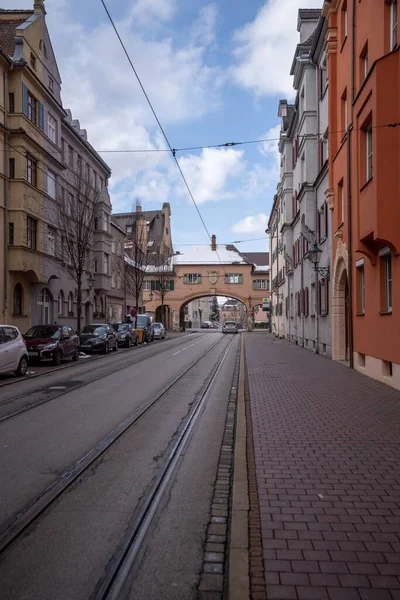 Ένα Κάθετο Πλάνο Των Δρόμων Της Πόλης Augsburg Γερμανία — Φωτογραφία Αρχείου