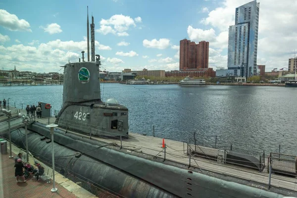 Ein Schöner Blick Auf Den Innenhafen Der Innenstadt Von Baltimore — Stockfoto
