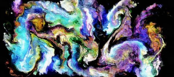 Fluindo Padrões Fluidos Abstratos Digitais Estilo Pintado Aquarela Conceito Espaço — Fotografia de Stock