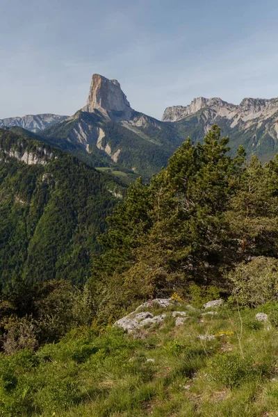 Живописный Вертикальный Снимок Горы Роше Баконне — стоковое фото