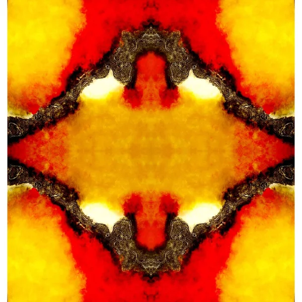 アクリル絵具で作られた赤と黄色の背景 — ストック写真