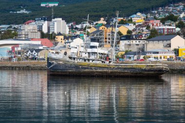 Ushuaia, Patagonya, Arjantin 'in güzel bir manzarası.