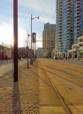 Toronto, Kanada 'daki Transit Komisyonu otobüsü