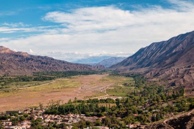 Tilcara, Jujuy, Kuzey Arjantin 'in güzel bir manzarası