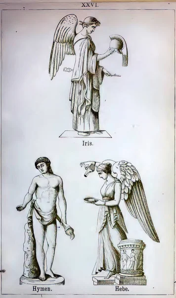 Винтажная Иллюстрация Греческой Римской Мифологии Xix Века — стоковое фото