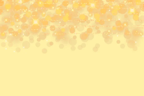Fondo Amarillo Con Luces Bokeh Naranjas Espacio Para Copiar — Foto de Stock