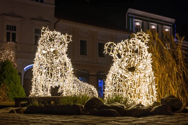 Una Decorazione Natale All Aperto Banska Bystrica Slovacchia — Foto Stock