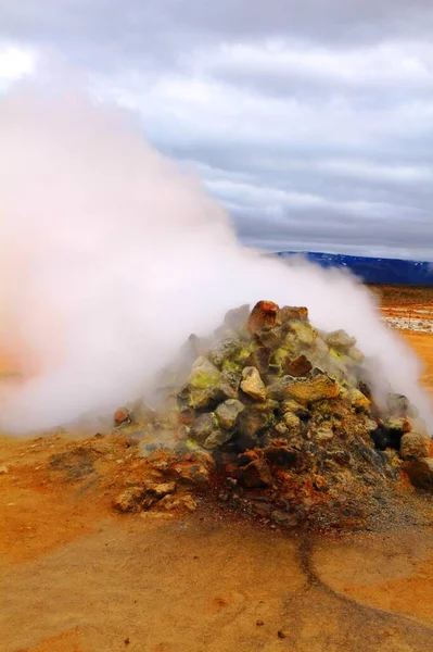 Hverir Geothermal Park Myvatn Lake Iceland — Stock Photo, Image