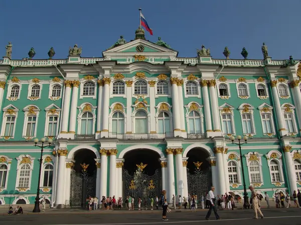 Pohled Zimní Palác Petrohrad Rusko — Stock fotografie