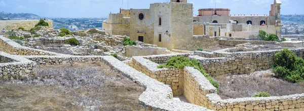 Histórica Citadelle Victoria Moat Gozo Malta — Foto de Stock