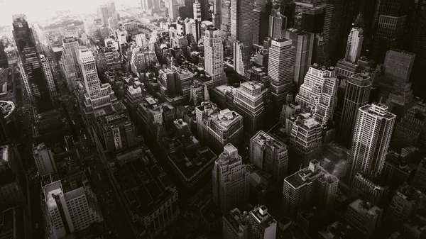 Uma Filmagem Preto Branco Nova York — Fotografia de Stock