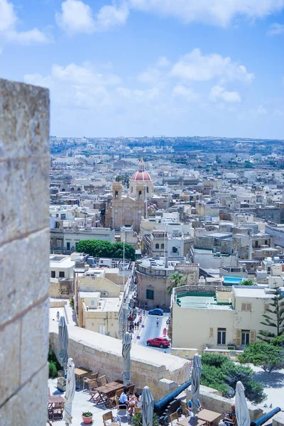 Uma Bela Vista Cidadela Victoria Ilha Gozo Malta — Fotografia de Stock