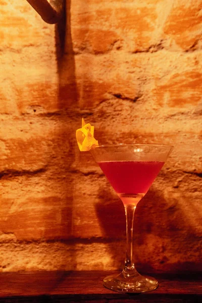 Colpo Verticale Bicchiere Cocktail — Foto Stock