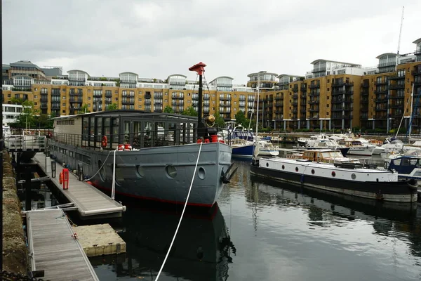 Wide Angle View Katherines Dock London England — Stock Photo, Image