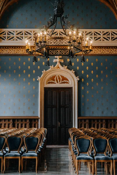 Het Interieur Van Vergaderzaal Cultuurpaleis Iasi Roemenië — Stockfoto