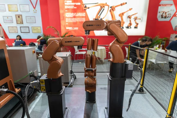 Display Del Braccio Robot Smart China Expo Chongqing Cina — Foto Stock