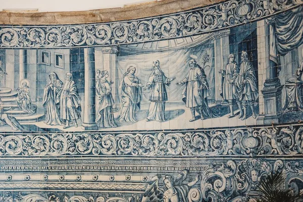 Крупный План Религиозной Концепции Живописи Португалия — стоковое фото