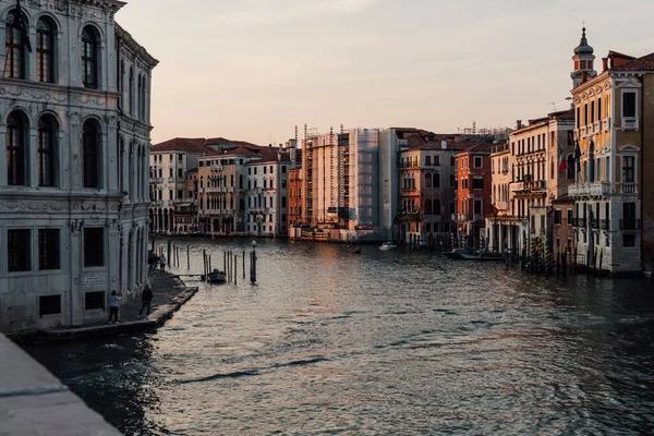 Piękny Widok Kanał Grande Wenecji Włochy — Zdjęcie stockowe
