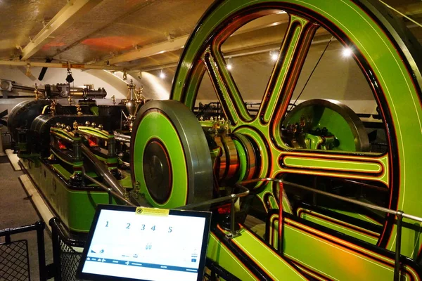 Moteur Pompage Vapeur Dans Salle Des Machines London Tower Bridge — Photo