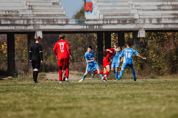 Een Voetbalwedstrijd Jedinstvo Brcko Bosnië Herzegovina — Stockfoto