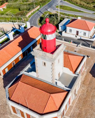 Cabo da Roca deniz fenerinin havadan görünüşü.