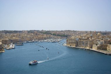 Malta Büyük Limanı 'nın güzel bir manzarası