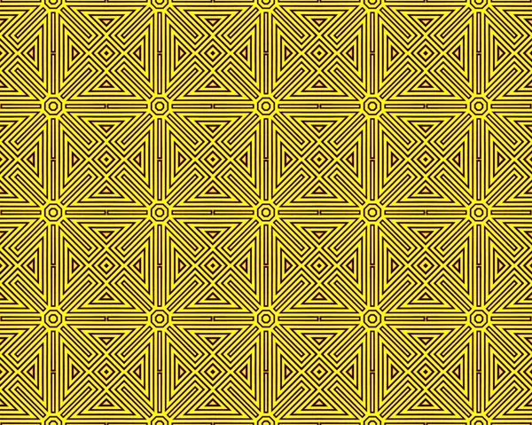 Uma Ilustração Uma Forma Geométrica Amarela Sem Costura Azulejo Fundo — Fotografia de Stock