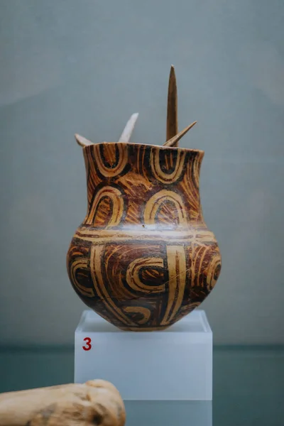 Vintage Ceramic Vase Historical Pieces Museum Iasi Romania — Stock Photo, Image